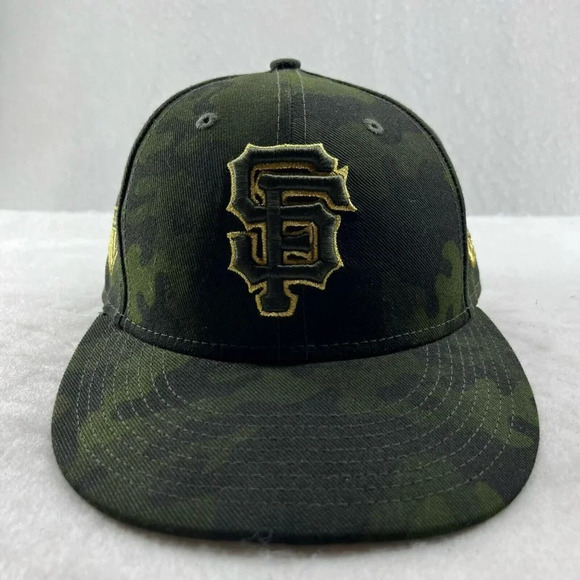 San Francisco 49ers New Era 59FIFTY Cap Sz  7 .3/8 Green Camo NFL Baseball Hat - Picture 1 of 9